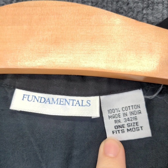 Fundamentals Womens Button Up Shirt Dress Black OSFM Giraffes Animals - Picture 9 of 11